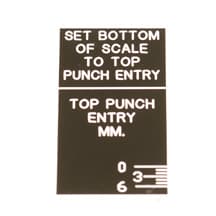 Manesty Lower Left Punch Entry Tag | 6483590