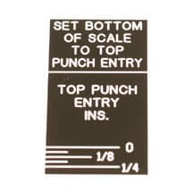 Manesty Lower Right Punch Entry Tag | 6483600
