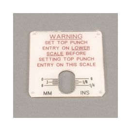 Manesty Top Punch Entry Warning Scale | 6483570