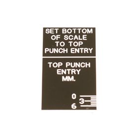 Manesty Lower Left Punch Entry Tag | 6483590