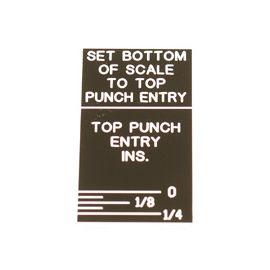 Manesty Lower Right Punch Entry Tag | 6483600