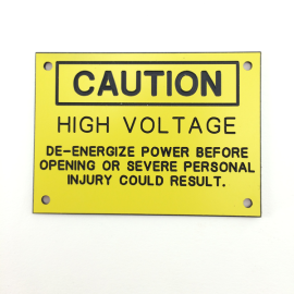 Stokes High Voltage, Caution Tag | TAG 14